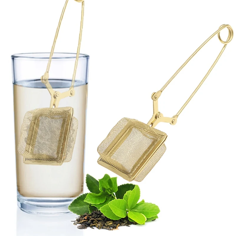 

Handle Grip Filter Mesh Tea Ball Tea Bag Tea Filter Stainless Steel Coffee Vanilla Spice Filter Disperser Kitchen Gadget