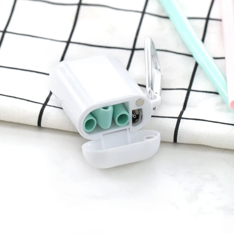 

New Style SILICONE Straw Folding Straw Environmentally Friendly Cross FDA Silicone Straw Carrying Case Silicone Straw