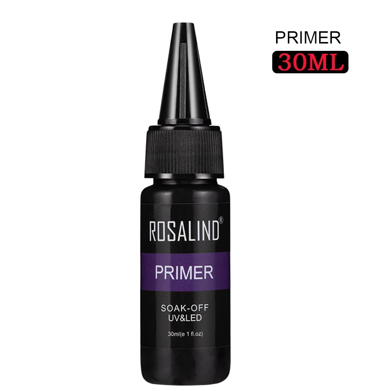 30ml Primer ROSALIND матовая основа Топ праймер гель лак для ногтей Полупостоянный дизайн ногтей гель для нанесения основания усиленный не протирать гель стойкий лак - Цвет: 30ml Primer