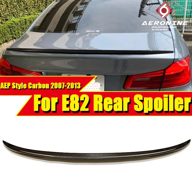 E82 задний крыло спойлер AEP Стиль углеродного волокна глянцевый черный для BMW 1-Series