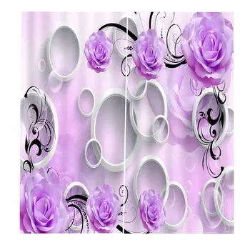 

3D Curtain UV-proof Bedroom Living room Curtain Polyester Shield BJQ-1317 (1) Perfect Screening Home room Decorations