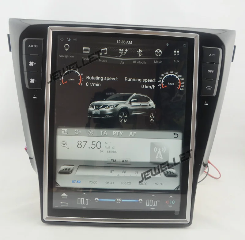 12," tesla стиль вертикальный экран android 6,0 четырехъядерный 32G Автомобильный gps Радио навигатор для Nissan QashQai X-Trail