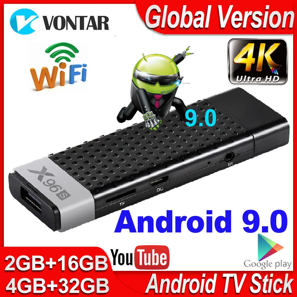 X96s Smart TV Box Android 9 0 Stick 4 Гб RAM DDR3 аппаратный ключ для мини ТВ Dongle Amlogic S905Y2 2 4G & 5G Wifi BT4.2