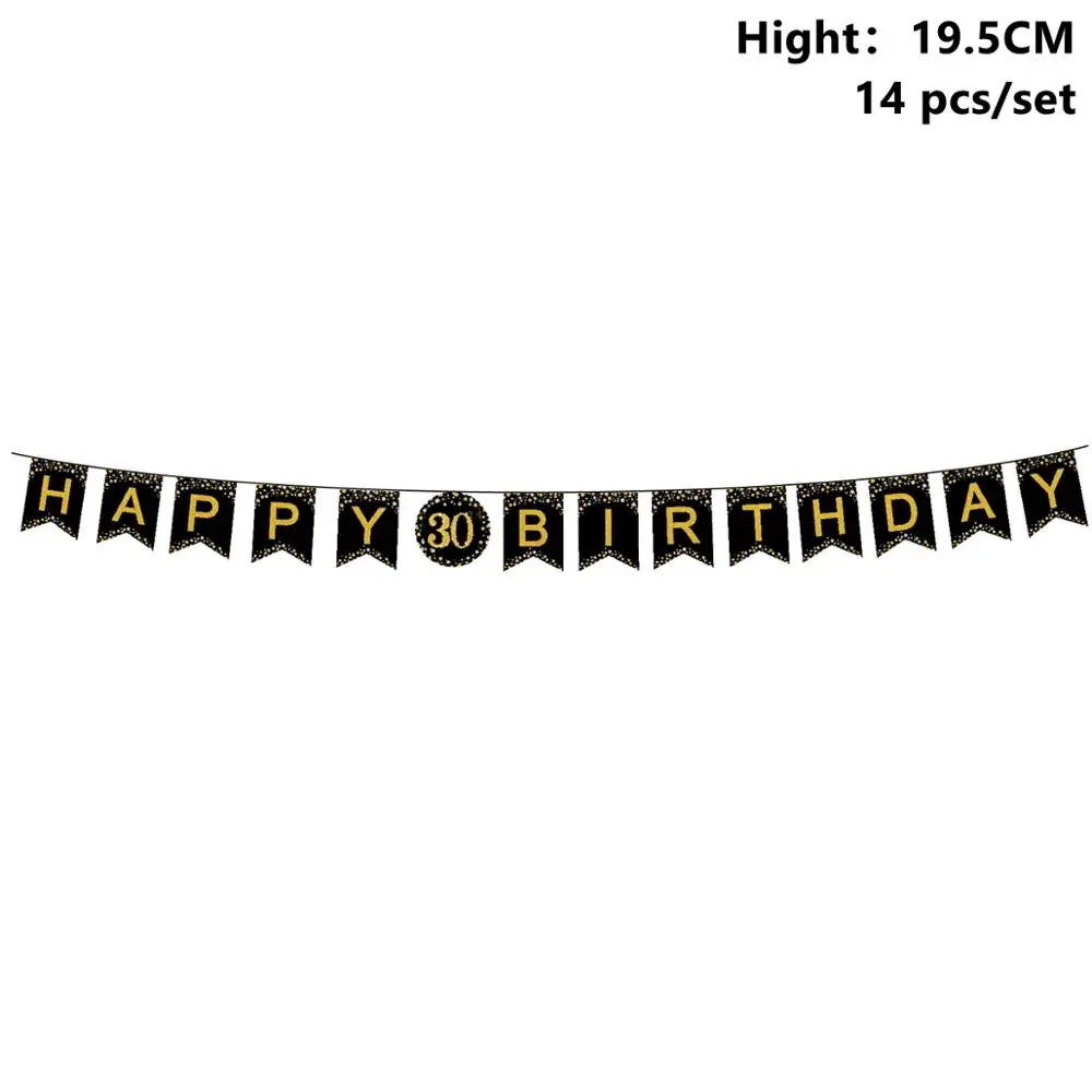 30th Banners CHZLL 30, 40, 50, 60, запечатывание этикеток на день рождения, наклейки на день рождения, украшения на день рождения для взрослых, товары на день рождения, подарки на день рождения - Цвет: 30th Banners