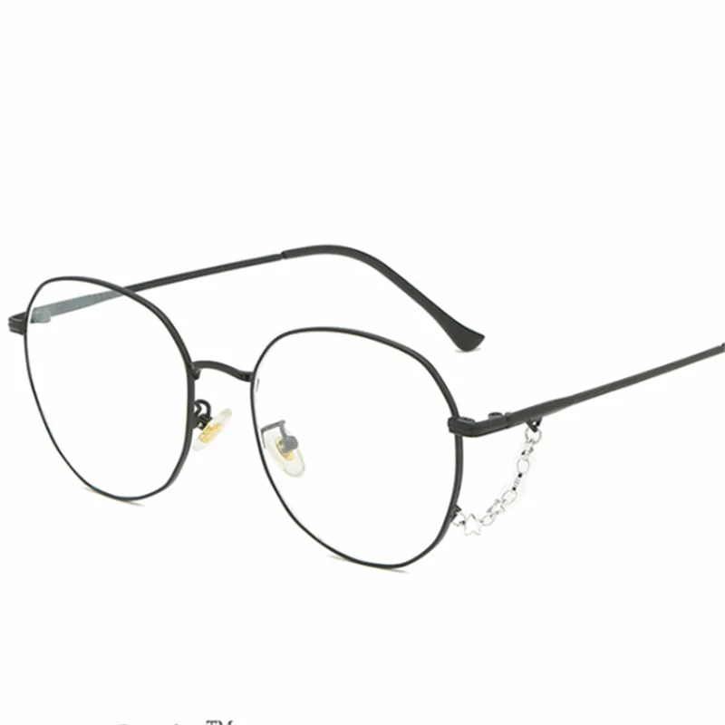 YOOSKE анти-синий светильник очки оправа для женщин прозрачные линзы оптические очки прозрачные Модные мужские очки в оправе при близорукости очки - Цвет оправы: Черный