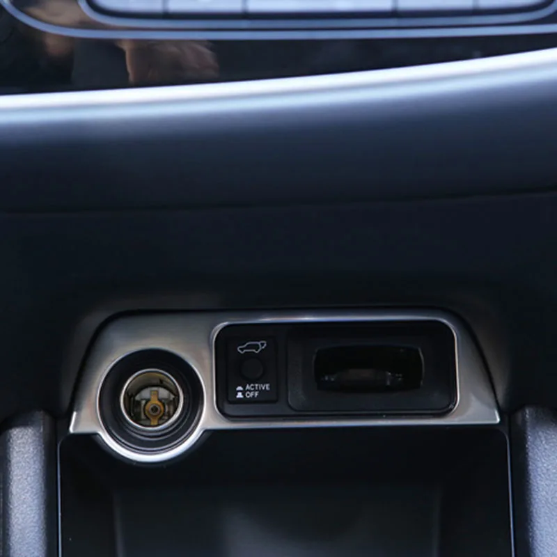 Наклейка на панель прикуривателя из нержавеющей стали для Mitsubishi outlander 2013