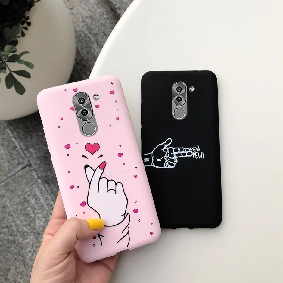 Candy Silicone Case For Huawei GR5 2017 Back Cover Lovely Heart