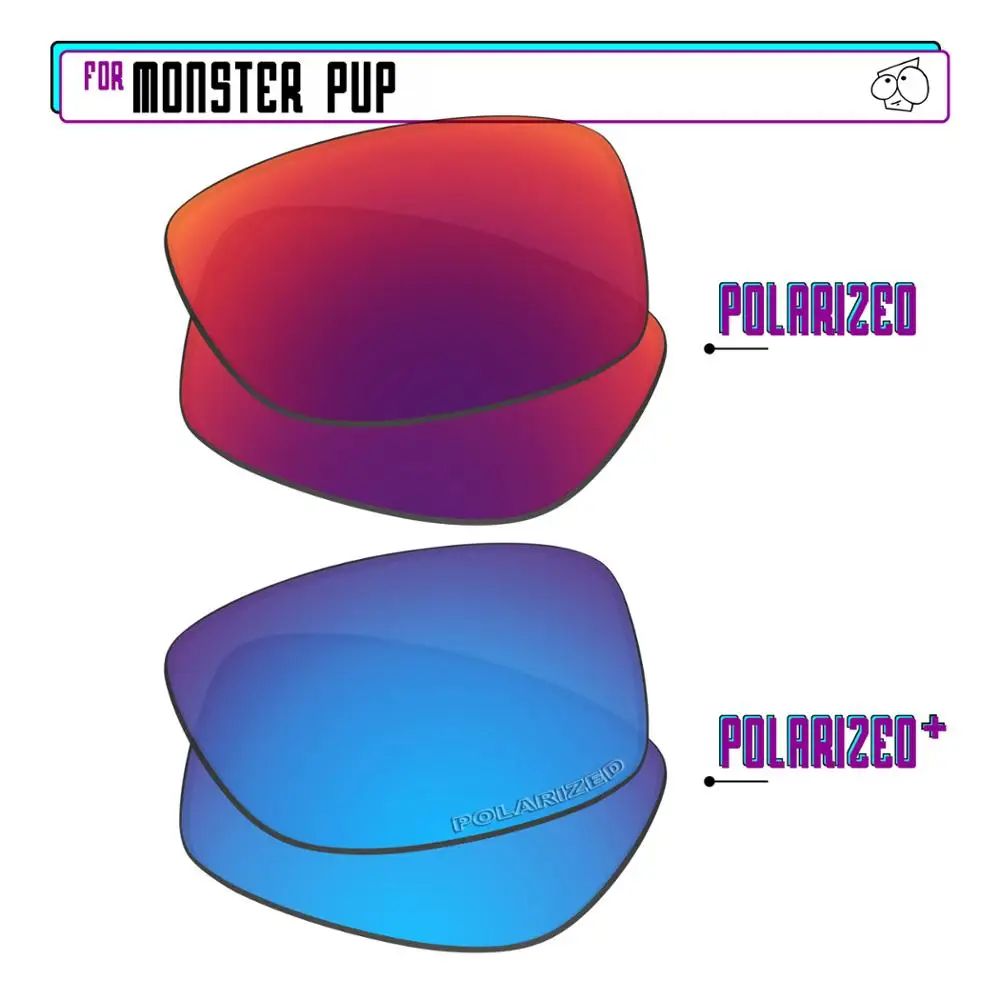 

EZReplace Polarized Replacement Lenses for - Oakley Monster Pup Sunglasses - BlueP Plus-MidnightP