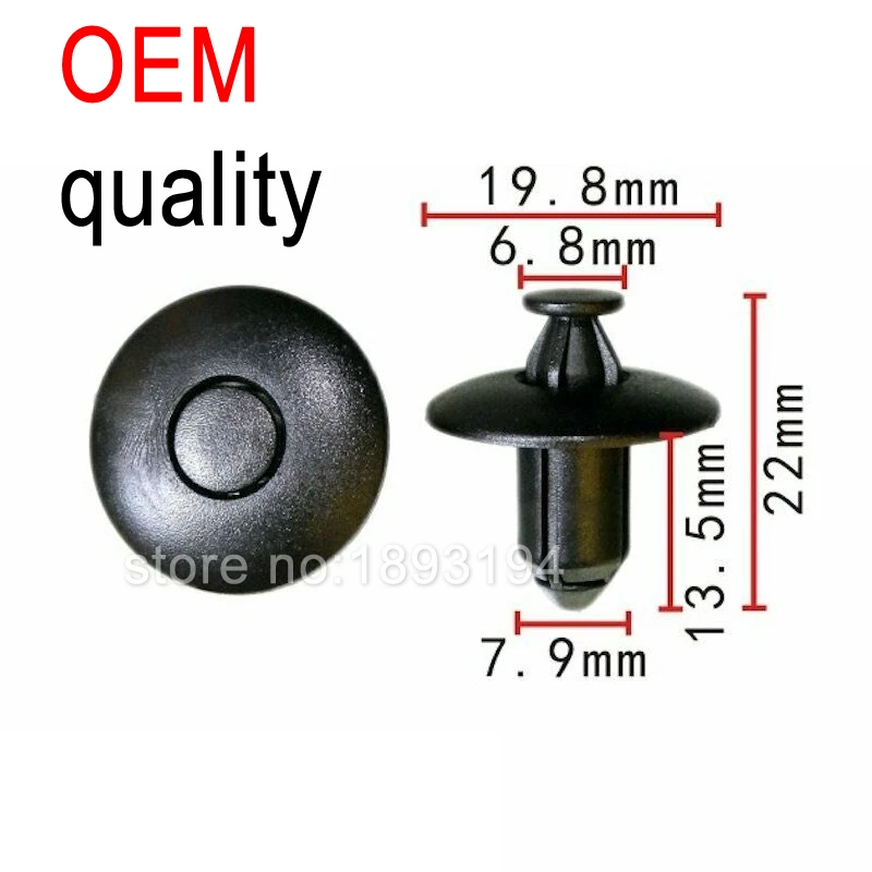 

100x / 500x OEM Front Bumper Push-Type Clip for Nissan 01553-09431 0155309431