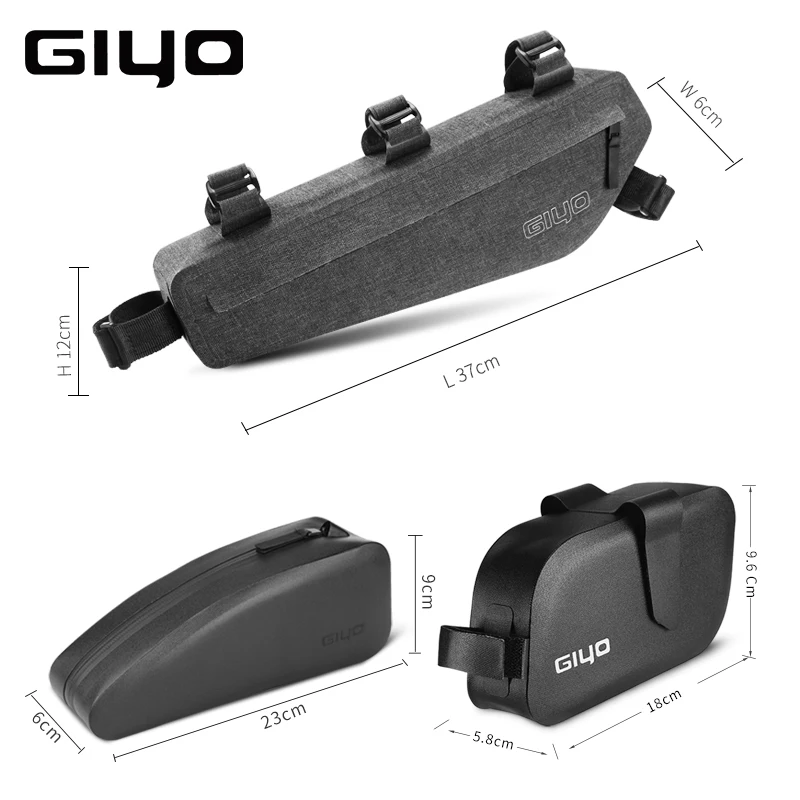 1 SET GIYO, водонепроницаемый чехол для велосипедной сумки, сумка для горного велосипеда, сумка для велосипедной рамы, Аксессуары для велосипеда, передняя и задняя седельная сумка для велосипеда, велосипедная сумка - Цвет: 1 SET