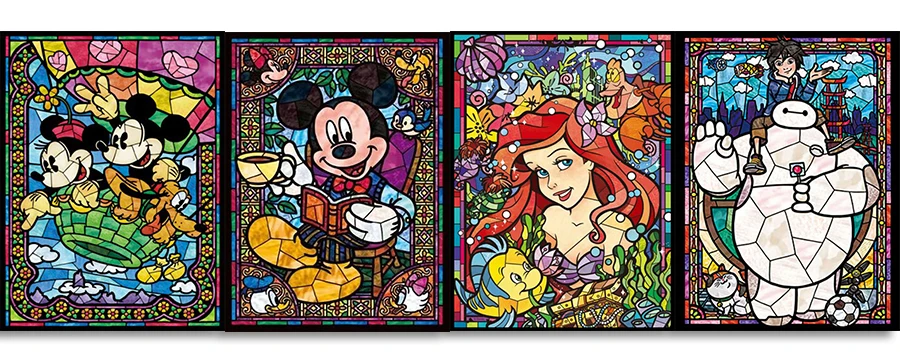 Disney Diamond Painting Cartoon Characters Set Hobby Art 5D DIY Full Drill Fairy Princess Square Round Mosaic Home Decoration