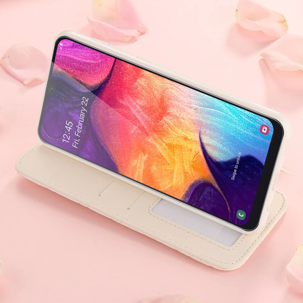 LLZ.COQUE из искусственной кожи флип-чехол для samsung Galaxy S10 S10e S9 S7 S8 Plus Edge Тонкий Ультратонкий защитный чехол-кошелек для телефона