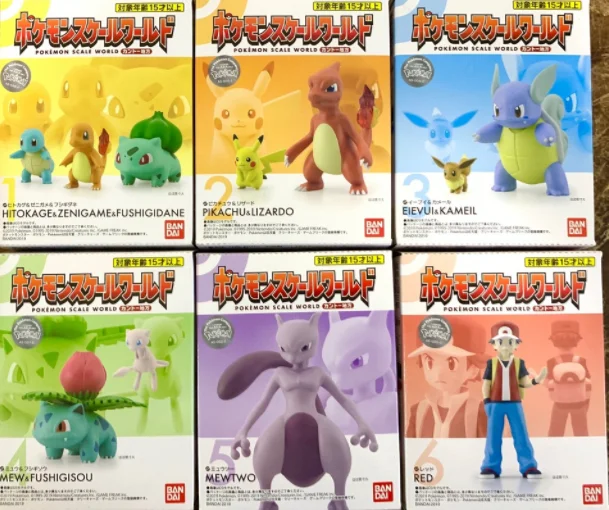 Оригинальные куклы в масштабе BANDAI WORLD Charizard blastise Venusaur Mewtwo модели средней величины