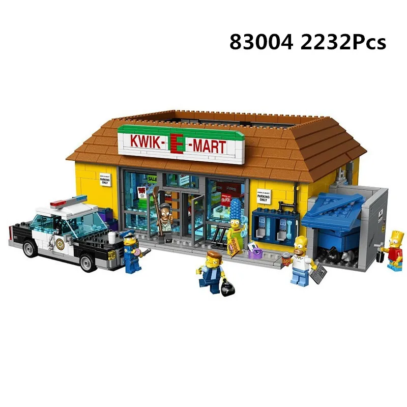 

King 16004(83004) 2232Pcs the Simpsons KWIK-E-MART Action Model Building Block Bricks Compatible 71016 Creator Toys Boy Gift
