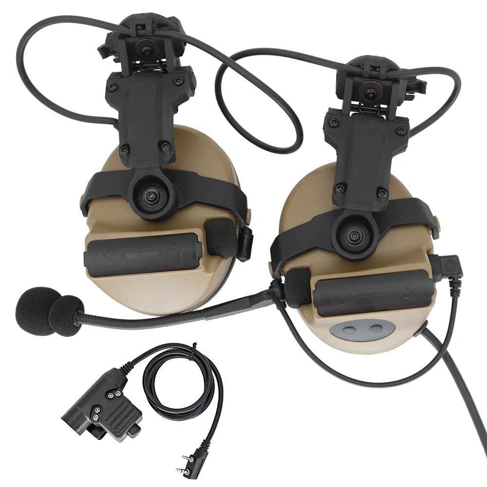 COMTAC II tácticos con protección auditiva, cascos con reducción ruido, Airsoft|Protectores de oído| - AliExpress