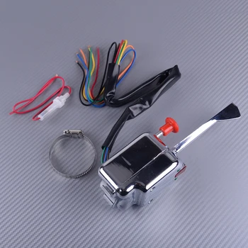 

DWCX Universal 12V HL-101 Car Hot Rod Street Turn Signal Switch with Flasher Chrome Fit for Ford Buick GM