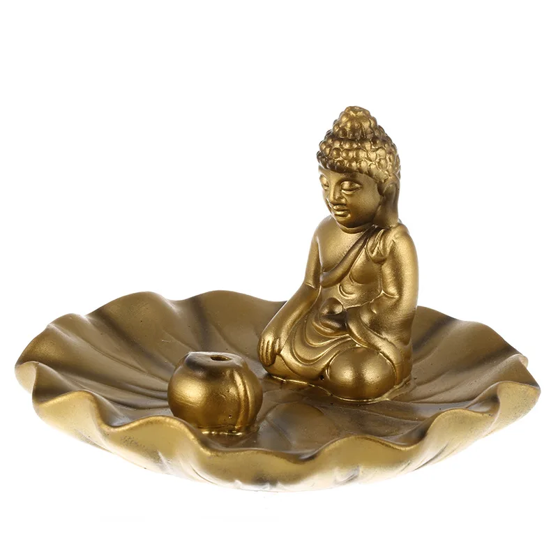

Ceramic Incense Burner Censer Buddha Holder Thailand Buddha Sculpture Aromatherapy Clean Air Home Decor