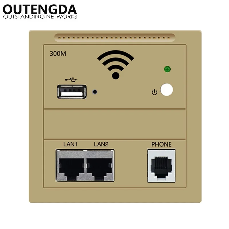 Roteador de Parede Acesso sem Fio na Parede Wifi Ponto Tomada Roteador Parede Repetidor 220v Ouro Branco Preto Usb ap - Imagem 6
