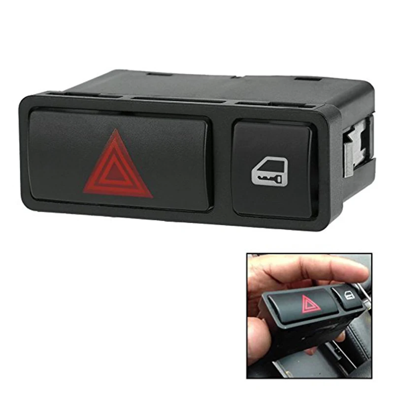 

Drop Ship Hazard Warning Light Emergency Flasher Switch Door Central Lock Locking Button For BMW E46 V-Best