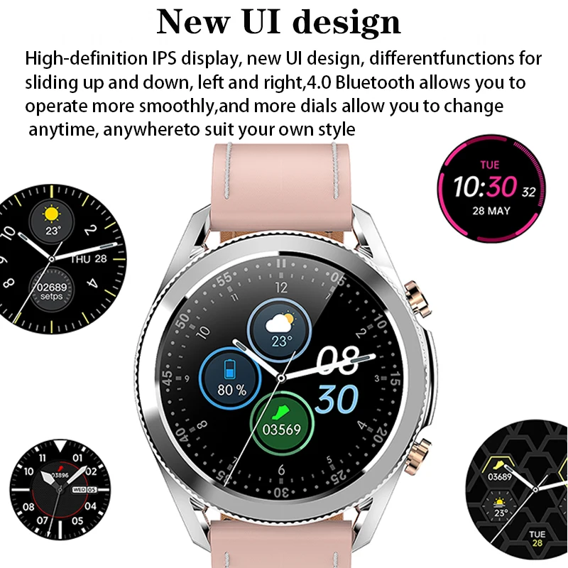LIGE Smart Watch Women Bluetooth Call Watch Heart