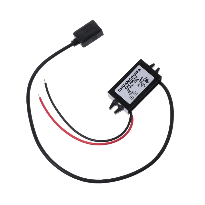

1PC Output Power Adapter DC DC Converter Module 12V To 5V USB New