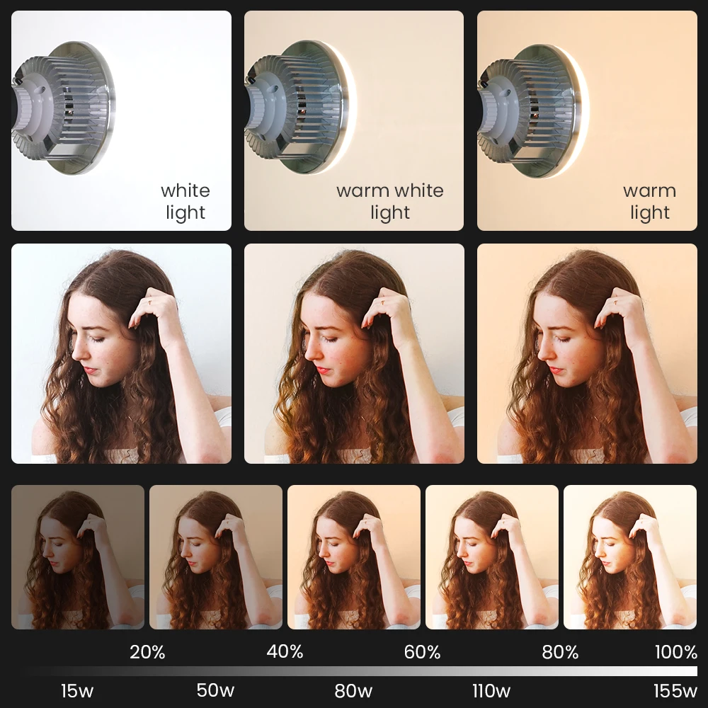 Remoto para Gravação e Transmissão de Vídeo ao Vivo Led de 155w para Fotografia Led com Braço Lâmpada Longo Controle eu us - Image 2