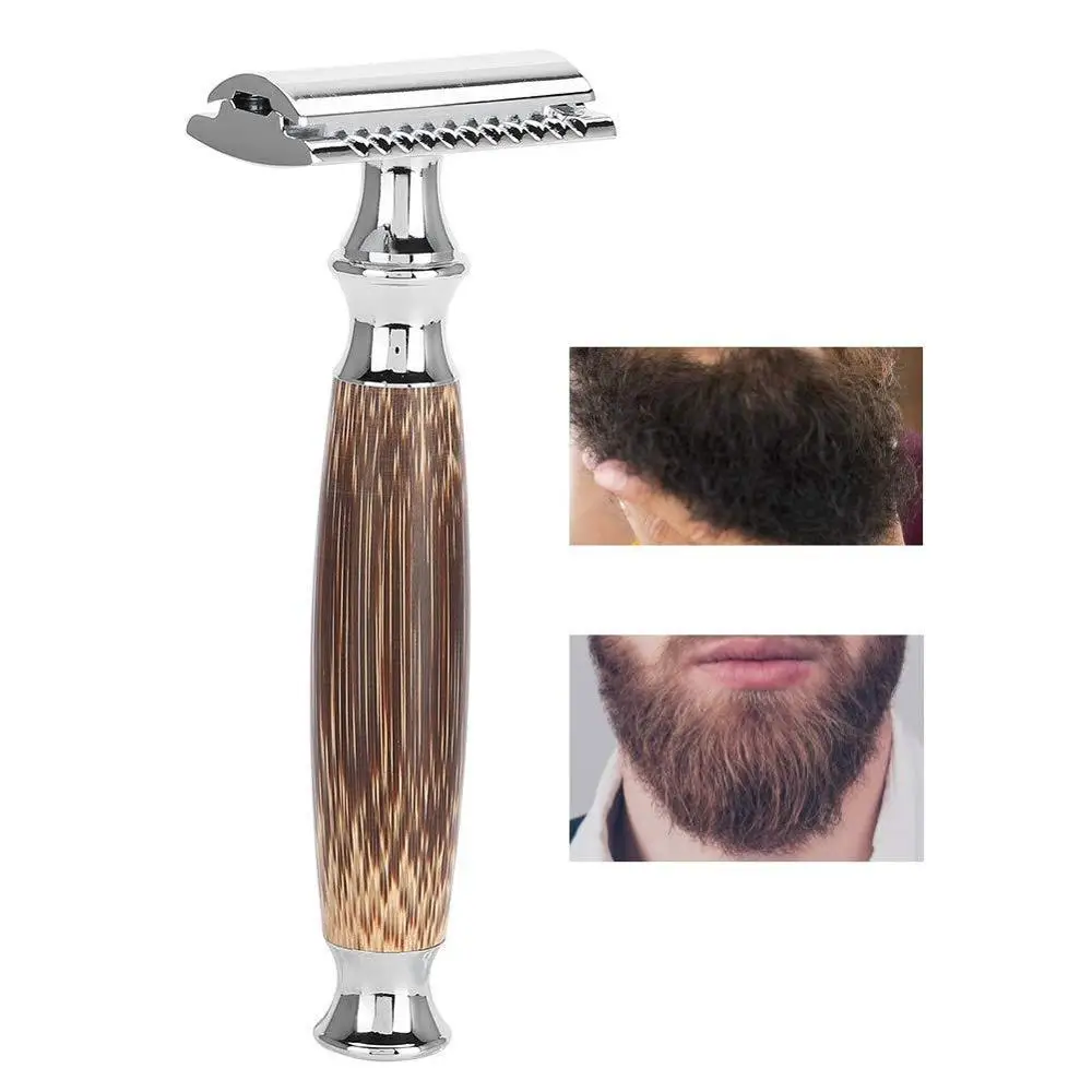 Double Edged Safety Razor with Long Natural Bamboo Handle Experience A Better Shave Grand slam Friendly 2