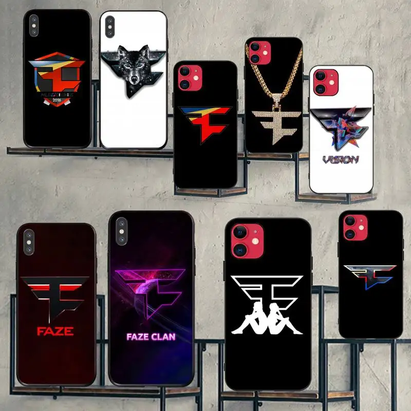 

HPCHCJHM Game clan FAZE Phone Case Cover for iPhone 11 pro XS MAX 8 7 6 6S Plus X 5S SE 2020 XR case