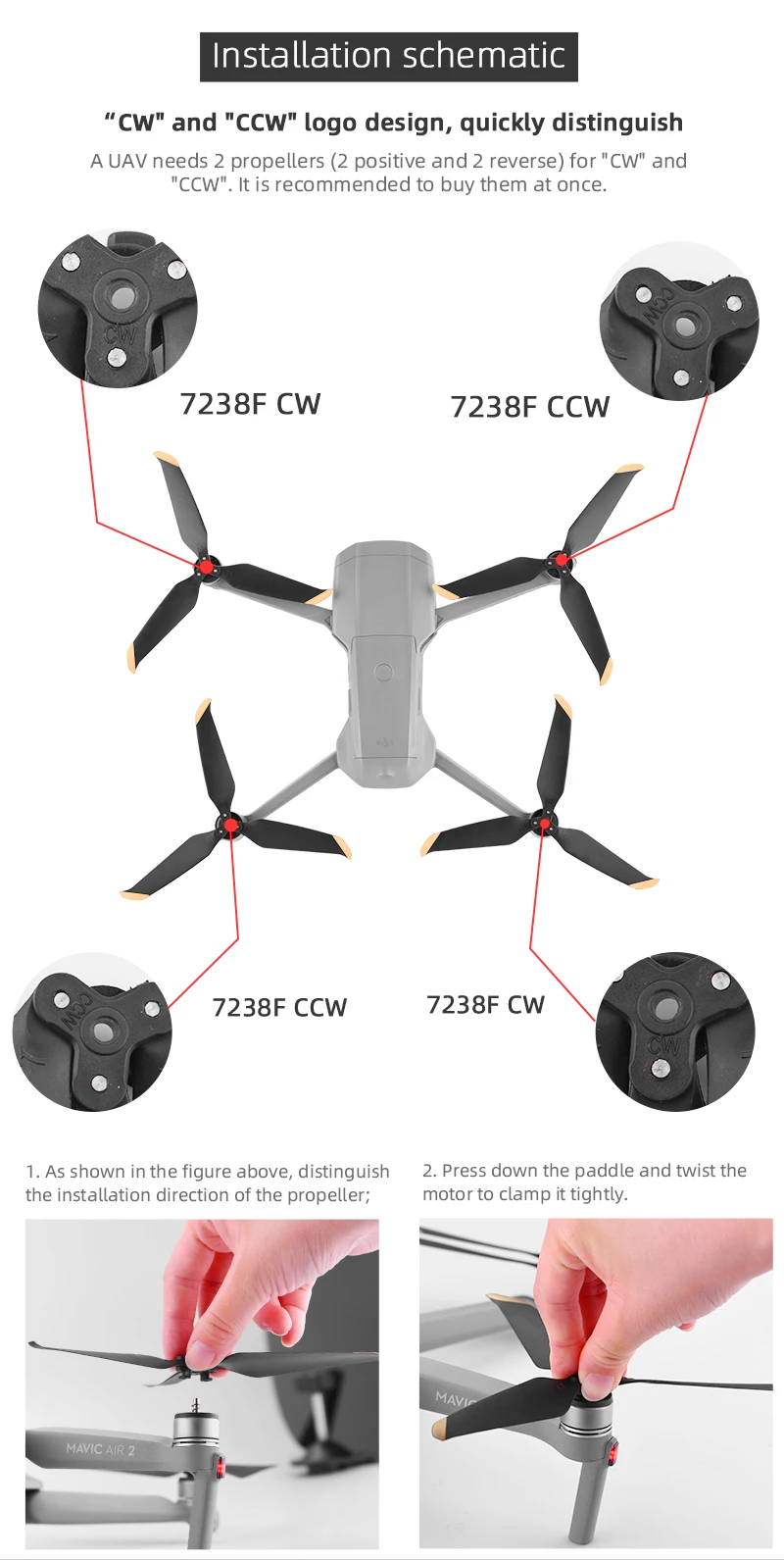 e 2S Drone, Quick Release, Noise Reduction