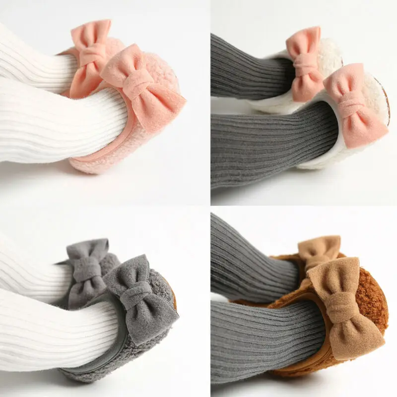 Emmababy Winter Warm Baby infant Girls Boots Newborn Toddler Soft Cute fleece Sole Shoes 0-18M