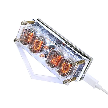 

Best DC5V 4-Bit IN-12 Integrated Glow Tube Clock Colorful RGB LED Backlight, Acrylic 4 IN-12B Tube Lab Scientific DIY Magic Toy