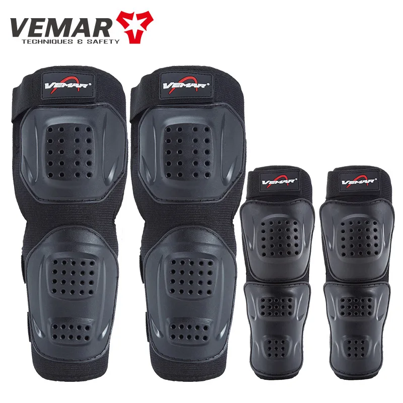 

Vemar Motocross Knee Elbow Pad Protector MTB Bike Riding Slider Guards Pads Protection Motorcycle Black Equipment For Men Gift