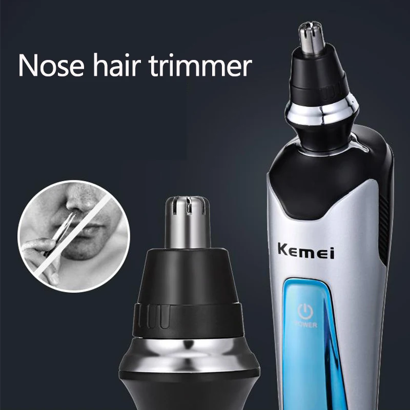 Kemei-5390 4D электробритва, Мужская бритва, машинка для бритья, триммер для носа, перезаряжаемая плавающая Бритва для бороды, Водонепроницаемая бритва для ухода за лицом