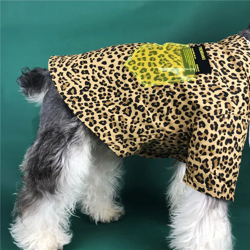Крутая модная одежда для собак с леопардовым принтом, одежда для собак, маленькие собачки чихуахуа, хлопковые костюмы для щенков