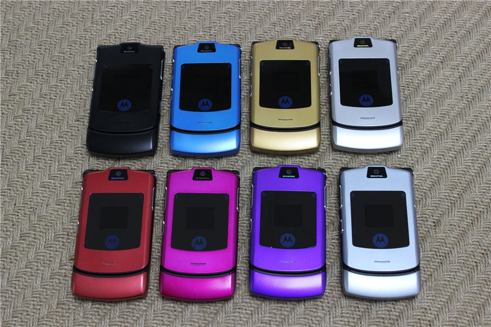 refurbished samsung phones V3i 100% Original Motorola Razr V3i Quad Band Flip GSM Bluetooth MP3 Unlocked Old Used Mobile Phone second hand iphone