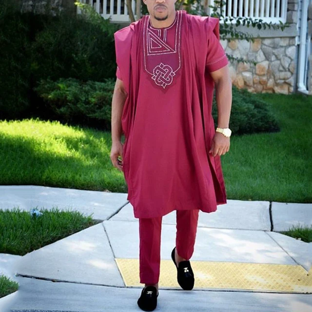 Segun Short Sleeve Dashiki Agbada Outfit - Image 2