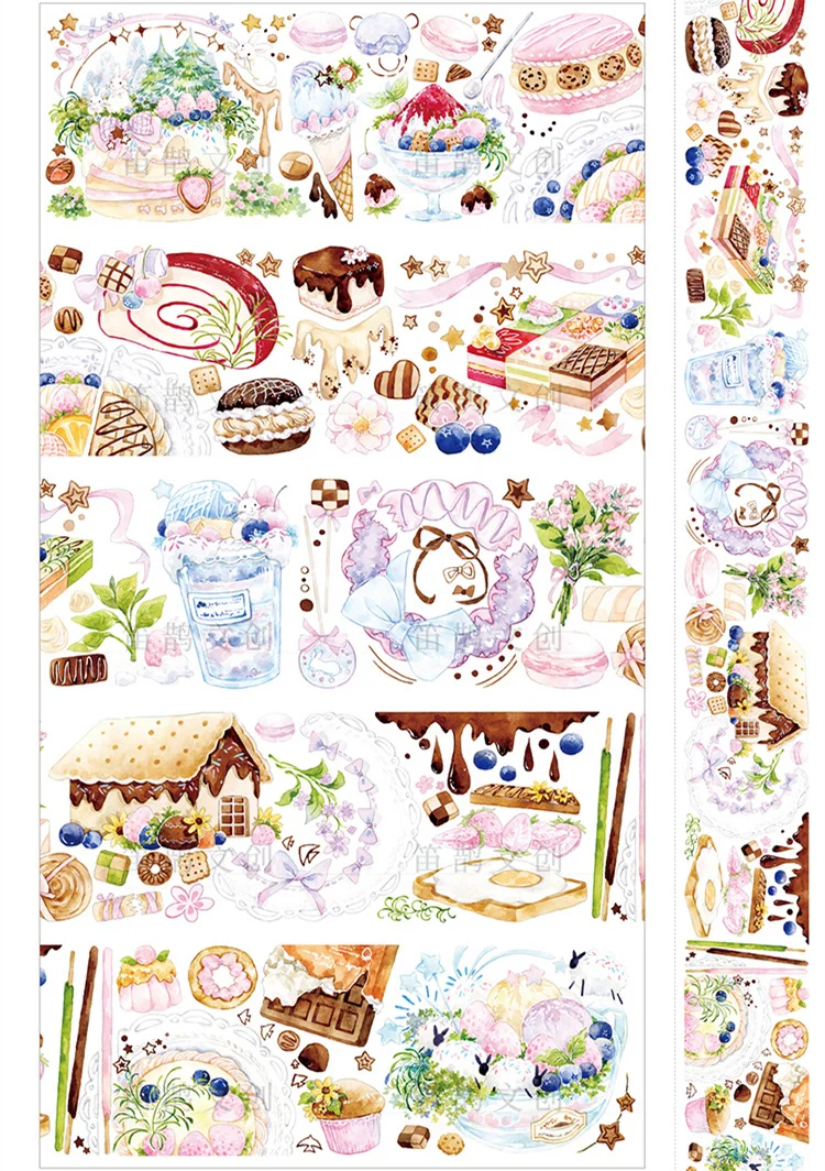 

1 Loop Dessert House Baihai Chenxing Pet New Day Washi Tape 90cm