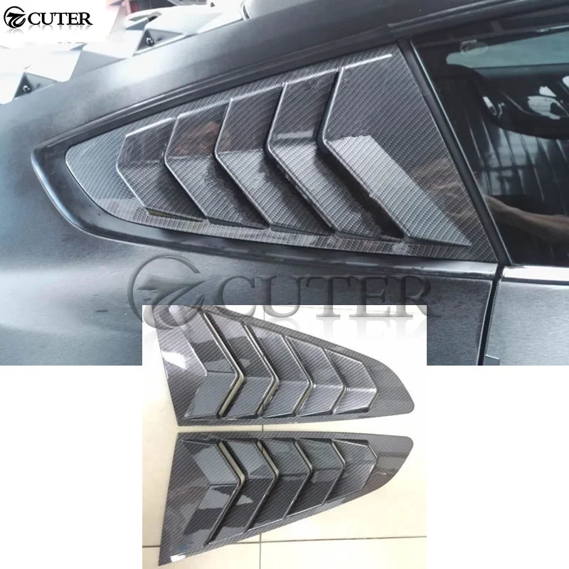 Carbon Fiber Side Grille Covers Car Window Trims Vent for Ford Mustang 2015 | Автомобили и мотоциклы
