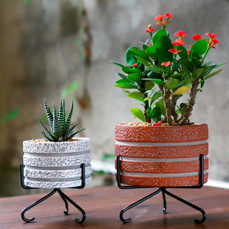 Креативный цементный цветочный горшок силиконовая форма для сада зеленая посадка бетонный цветочный горшок