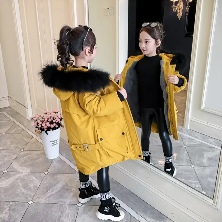 

Girls Down Jackets Baby Outdoor Warm Clothing Boys Thick Coats Windproof Children's Winter Jacket Hoodie Coat Girls