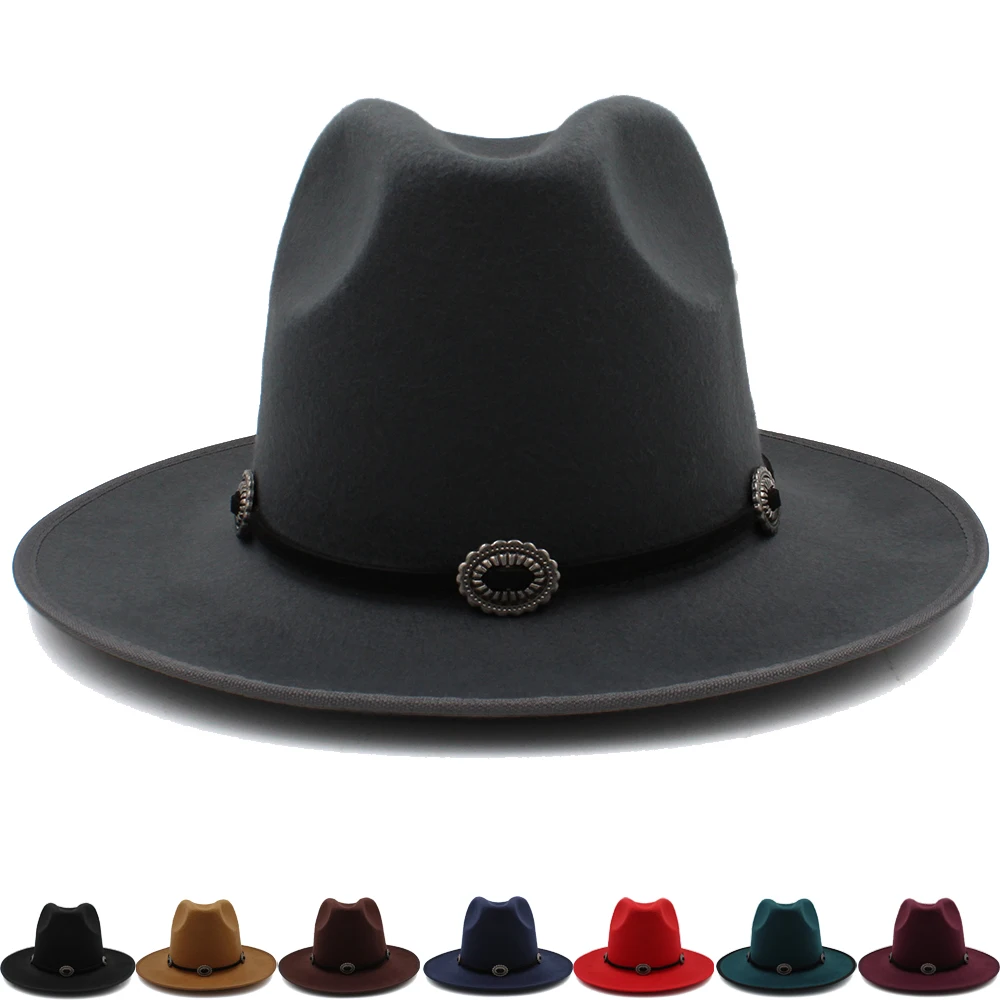 

Men Women Panama Hats Classical Wide Brim Sunhats Fedora Caps Trilby Jazz Outdoor Travel Party Street Style Size US 7 1/4 UK L