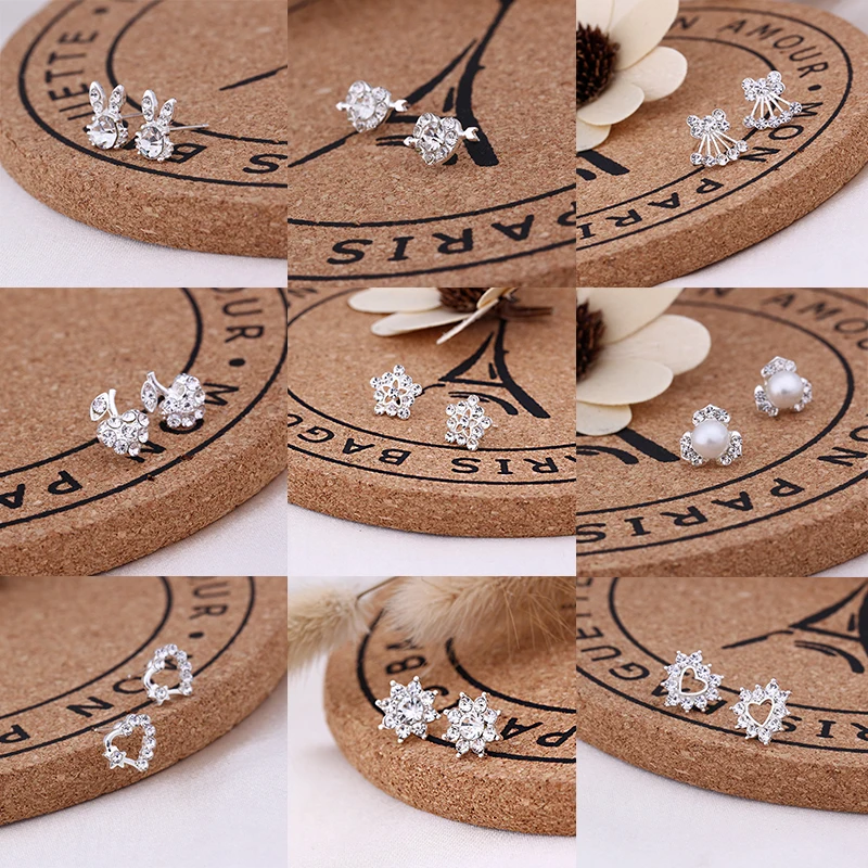 Hot Selling Simple Stylish Star Women Drop Earrings Shiny White Zircon Exquisite Versatile Female Stud Earring Fashion Jewelry | Украшения