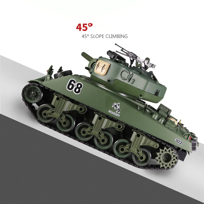 1/20 2,4G rc Танк США Шерман M4A3 Танк 15 каналов Тактический основной автомобиль военный боевой танк Модель со стрельбой детские игрушки
