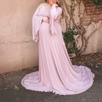 

Maternity Long Sleeves Dresses Pregnant Women Clothes Maternity Dresses For Photo Shoot Pregnancy Dresses Photography Props