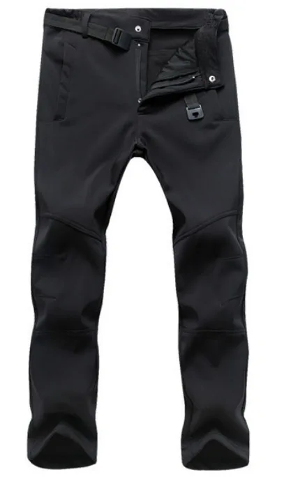 Мужские зимние брюки размера плюс, водонепроницаемые флисовые уличные брюки, спортивные походные брюки для рыбалки, лыжные флисовые брюки более размера d