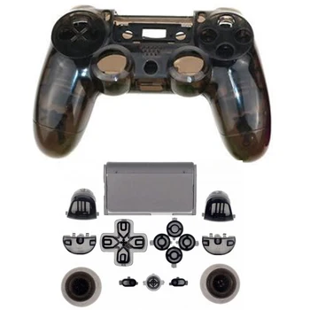 

PS4 V1 Controller Custom Black Transparent Full Set Housing Shell Cover Case Repair Mod Kit For Sony Playstation 4 PS 4 Limited