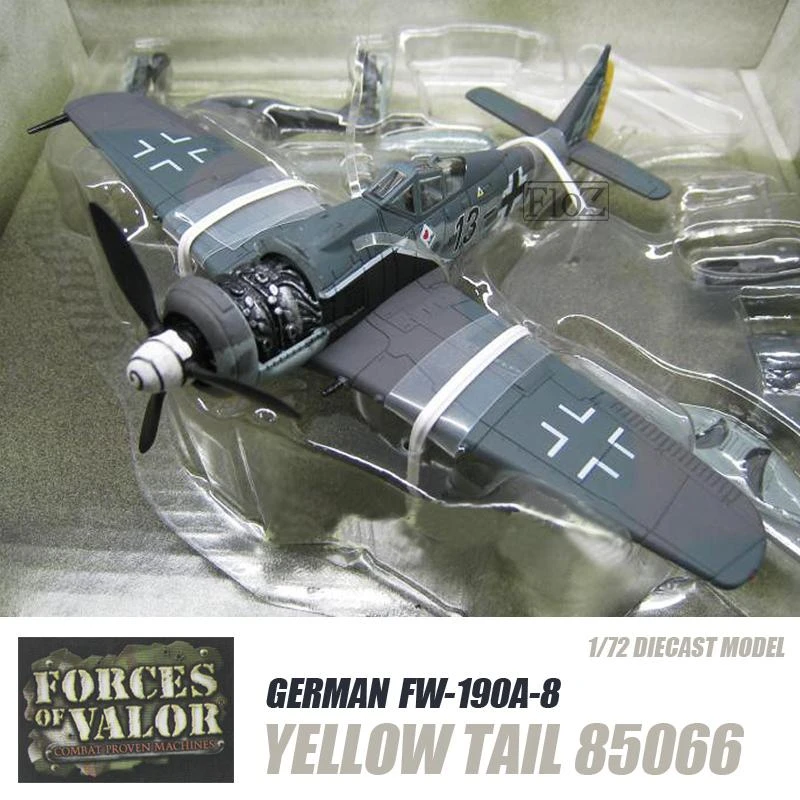 Forces of Valor # 85066 German FW-190A-8 yellow Tail 1/72 die cast aircraft 
