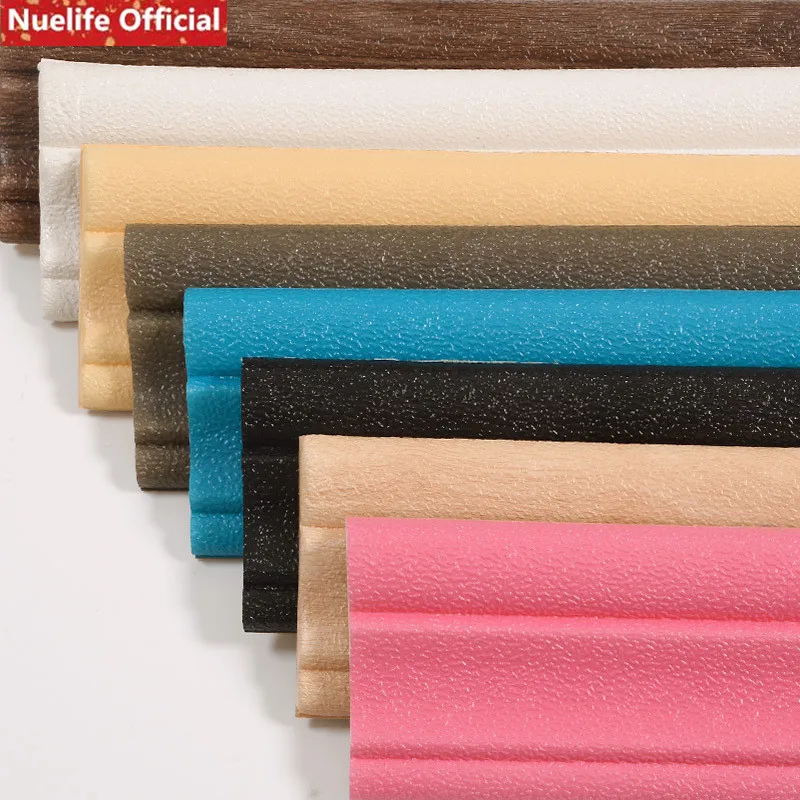 

3pcs Thicken Waist Line Border Baseboard Foam CottonWall Sticker TV Background Wall Frame Ceiling Edge Strip 3D Wall Sticker