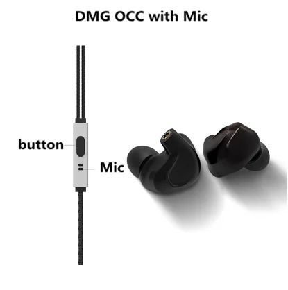 black mic BGVP диметилглицын 2DD+ 4BA драйверов híbridos en la ореха auriculares Металл монитор высокое fidelidad с аудио кабелем MMCX десмон - Цвет: black mic