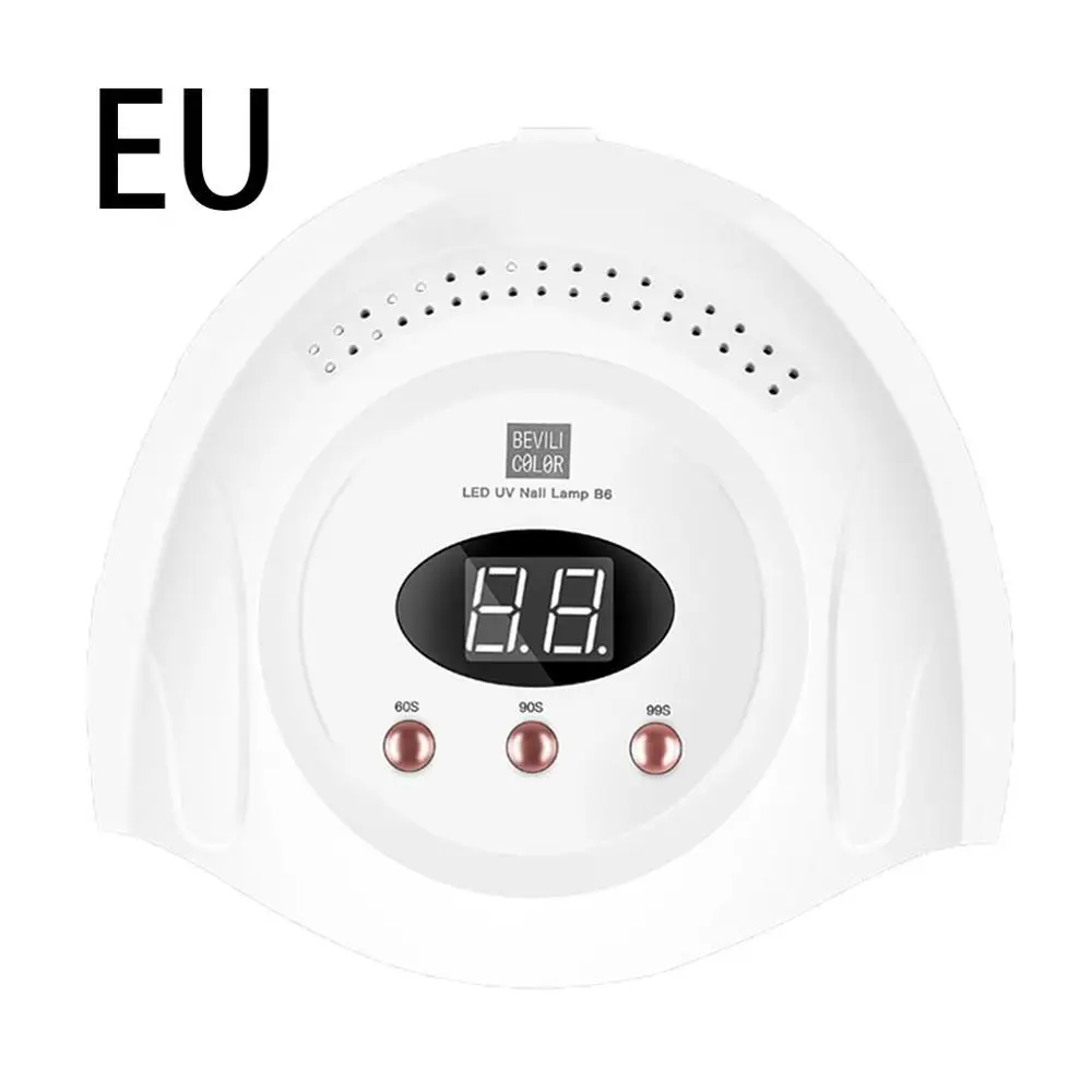 Intelligent Induction Nail Phototherapy Machine Nail Oil Glue Dryer Not Black Hand Fast Dry Three Gear Timing - Цвет: white EU plug